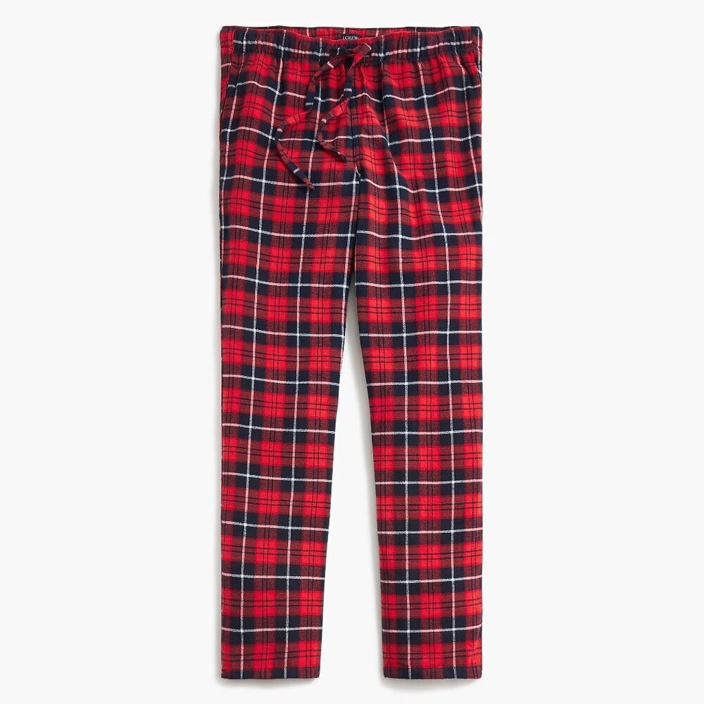 J. Crew Flannel Pajama Pants in Red Plaid XL New Mens xmas christmas holiday